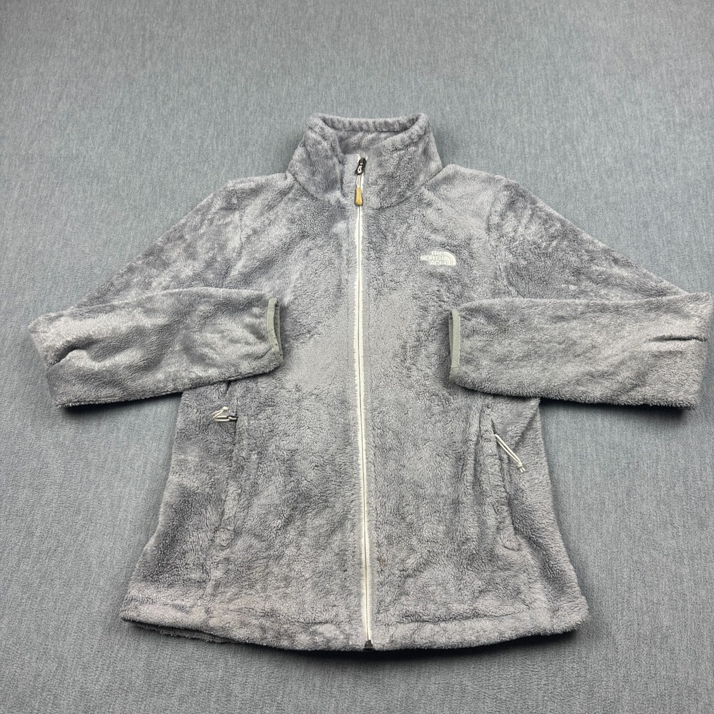 The North‎ Face Osito Jacket Womens Small Gray Soft Fleece Full Zip Sweater